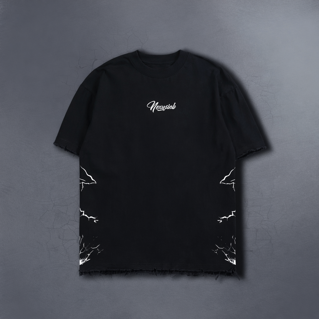 LAST WARRIOR BLACK DISTRESSED TEE