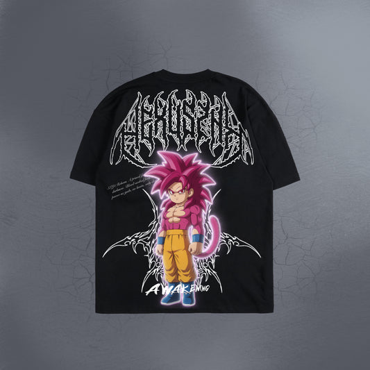 GOKU SSJ 4 KID (1-50) BLACK TEE