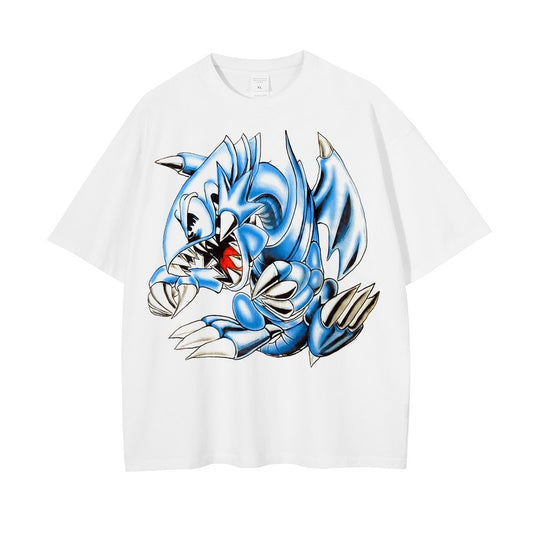 BLUE EYES DRAGON WHITE TEE