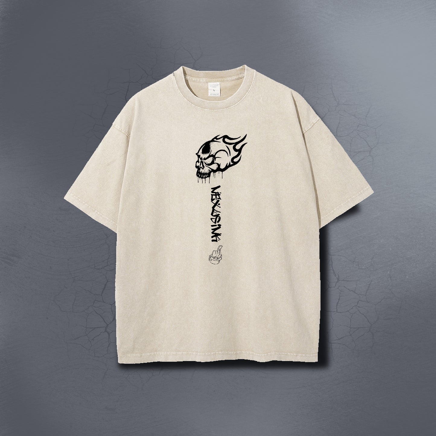 SCRAPBORN BEIGE WASHED TEE
