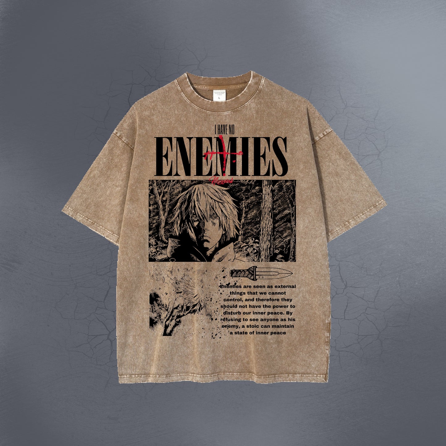 I HAVE NO ENEMIES APRICOT TEE