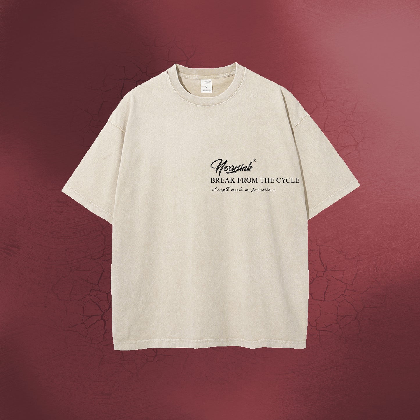 NO CURSE NEEDED BEIGE TEE
