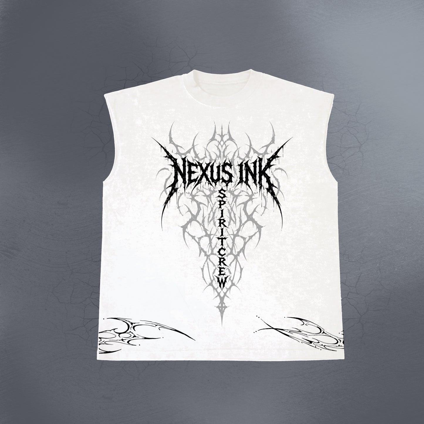 ABSOLUTE STRENGTH WHITE CUTOFF TEE