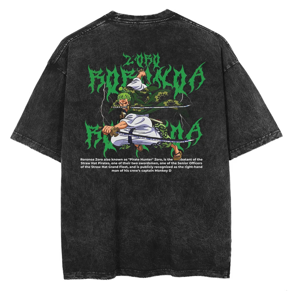 RORONOA ZORO 2 SIDED VINTAGE TEE