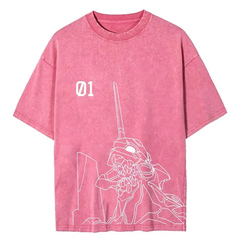 EVANGELION PINK VINTAGE TEE