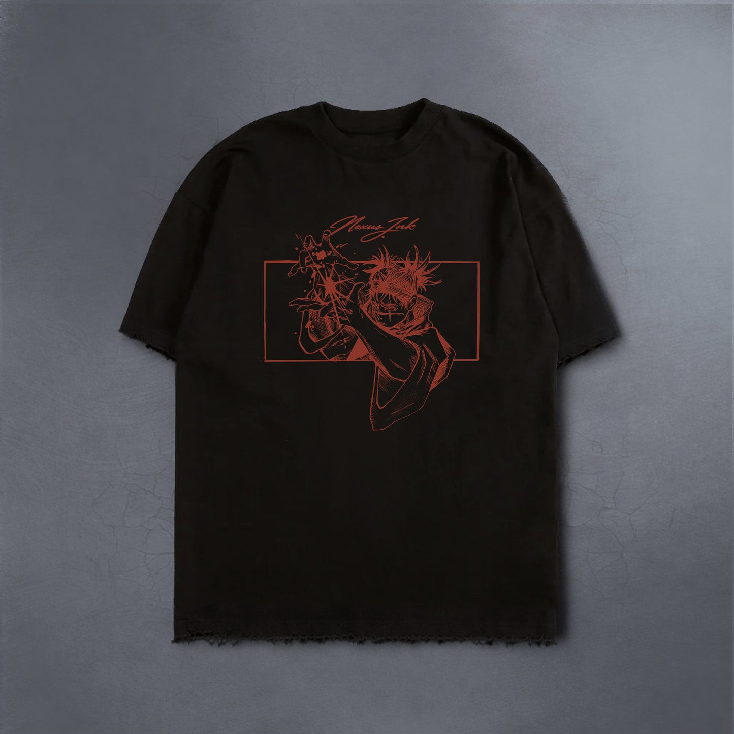 BLOOD REMAINS TRUE DISTRESSED BLACK TEE