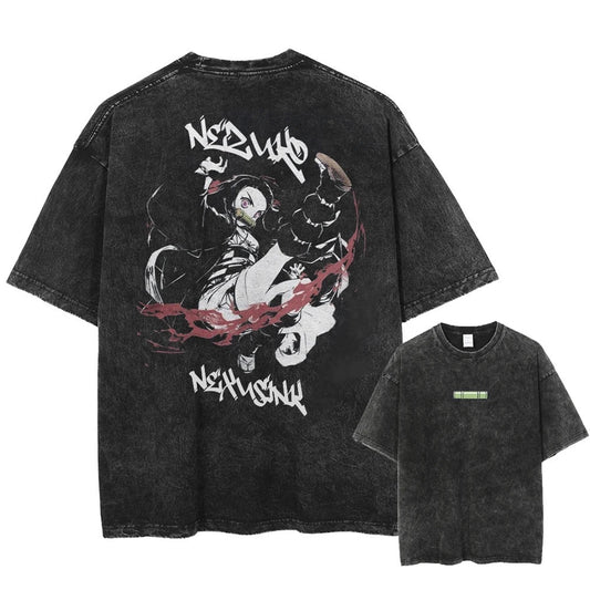 NEZUKO KAMADO 2 SIDED VINTAGE TEE