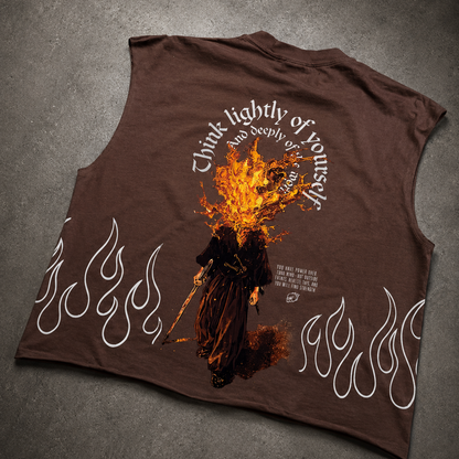 ONE CUT BROWN WASHED CUTOFF