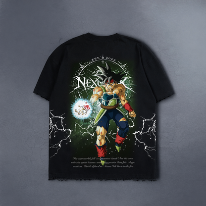 LAST WARRIOR BLACK DISTRESSED TEE