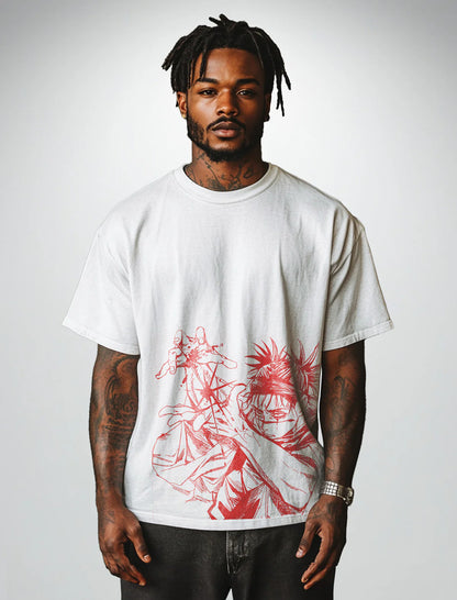 PIERCING BLOOD WASHED WHITE TEE