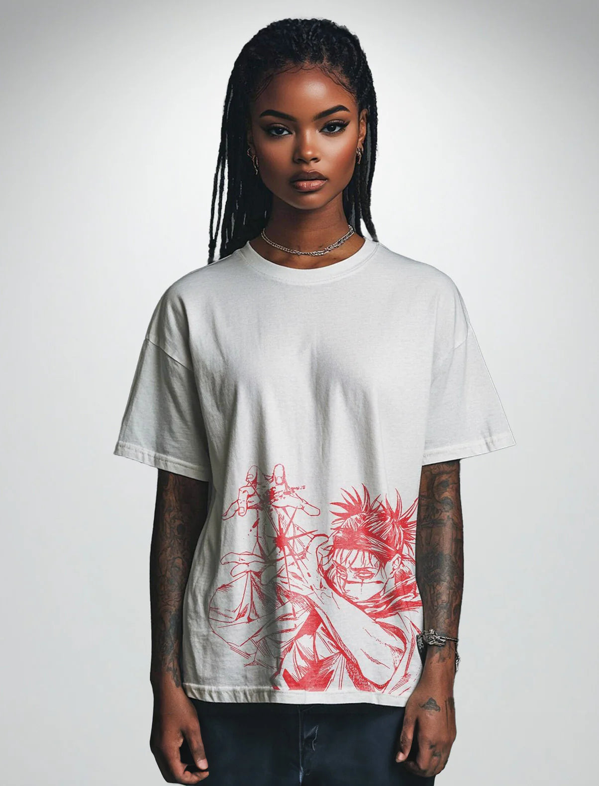 PIERCING BLOOD WASHED WHITE TEE