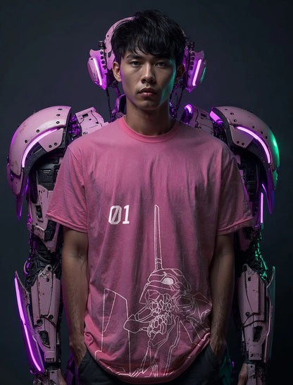 EVANGELION PINK VINTAGE TEE