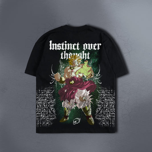 INSTINCT OVER THOUGHT BLACK TEE 1/20