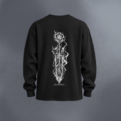 BLACK DIVIDER BLACK WAFFLE LONG SLEEVE (NEW)