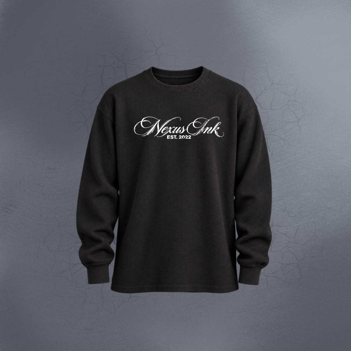BLACK DIVIDER BLACK WAFFLE LONG SLEEVE (NEW)