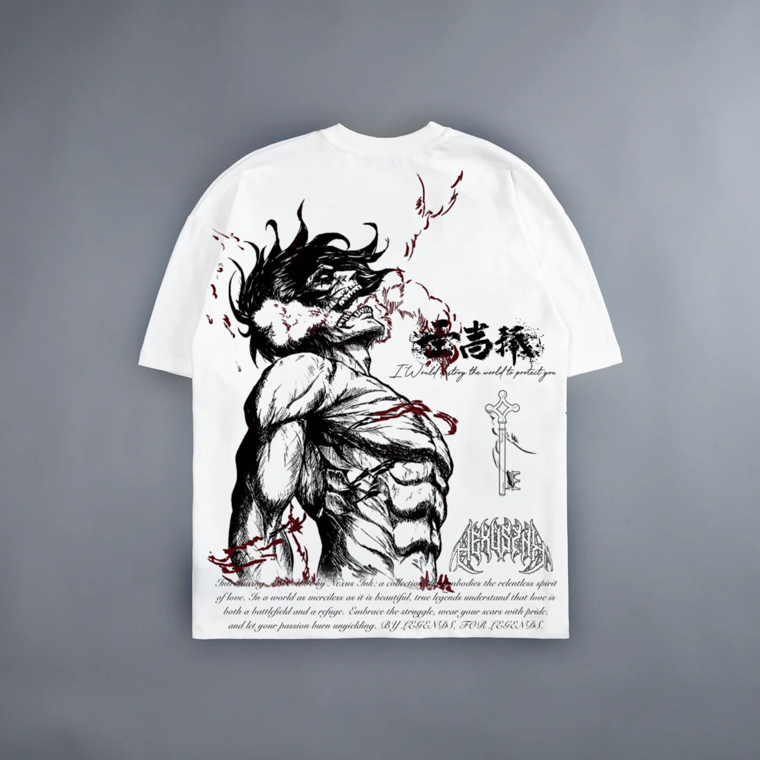 EREN RAGE WHITE TEE