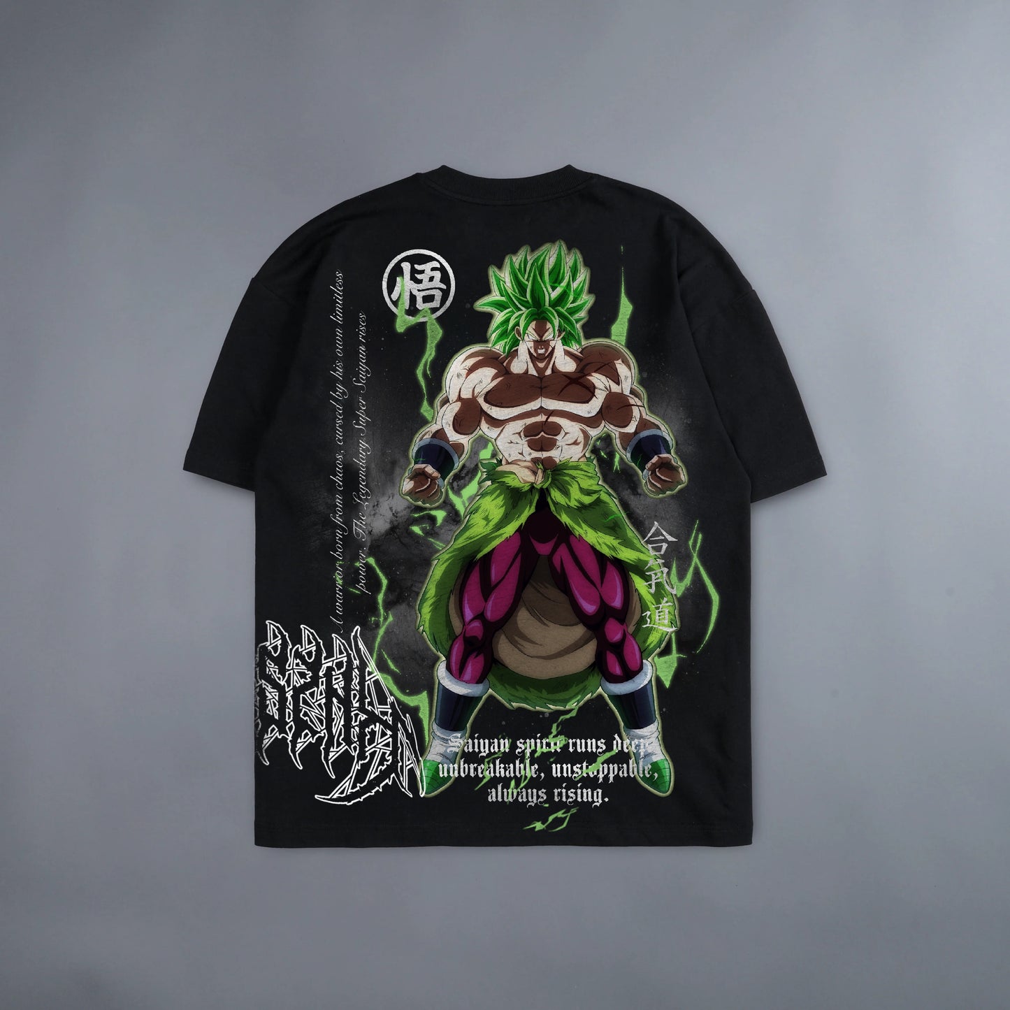GREEN FURY BLACK TEE