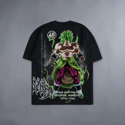 GREEN FURY BLACK TEE