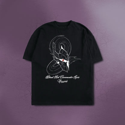 BLOOD RED COMMANDER BLACK TEE