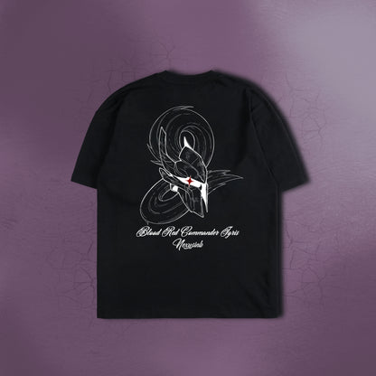 BLOOD RED COMMANDER BLACK TEE