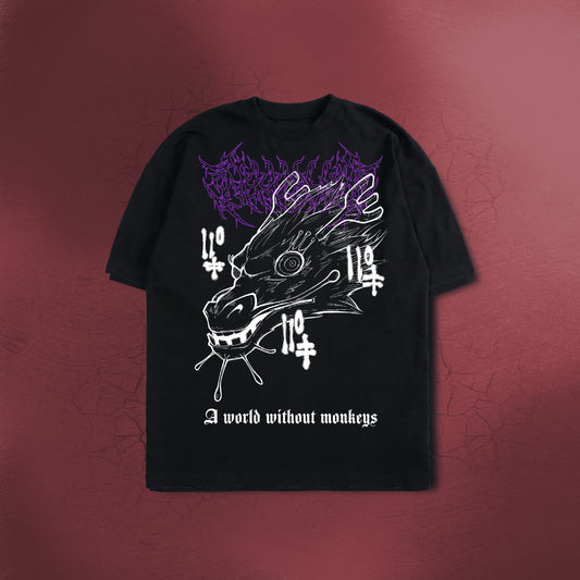A WORLD WITHOUT MOENKEYS BLACK TEE