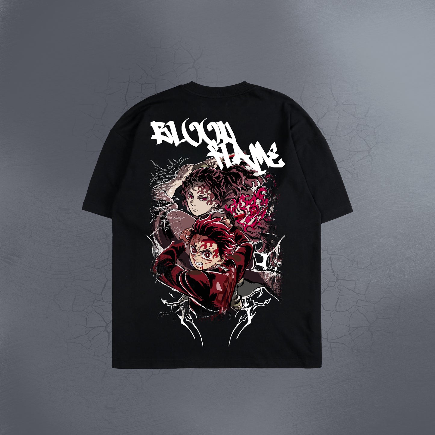 BLOOD FLAME BLACK TEE