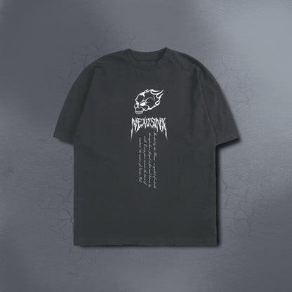 FLAMING THUNDER GOD DARK GREY TEE