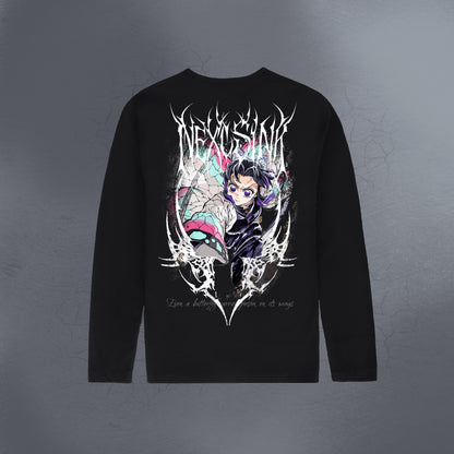 BUTTERFLY POISON BLACK LONG SLEEVE