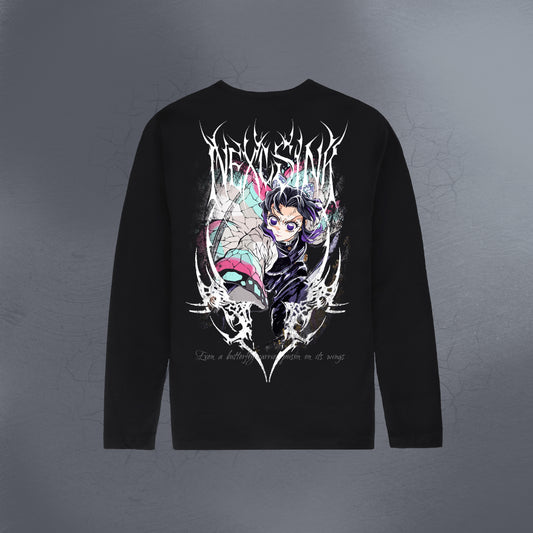 BUTTERFLY POISON BLACK LONG SLEEVE