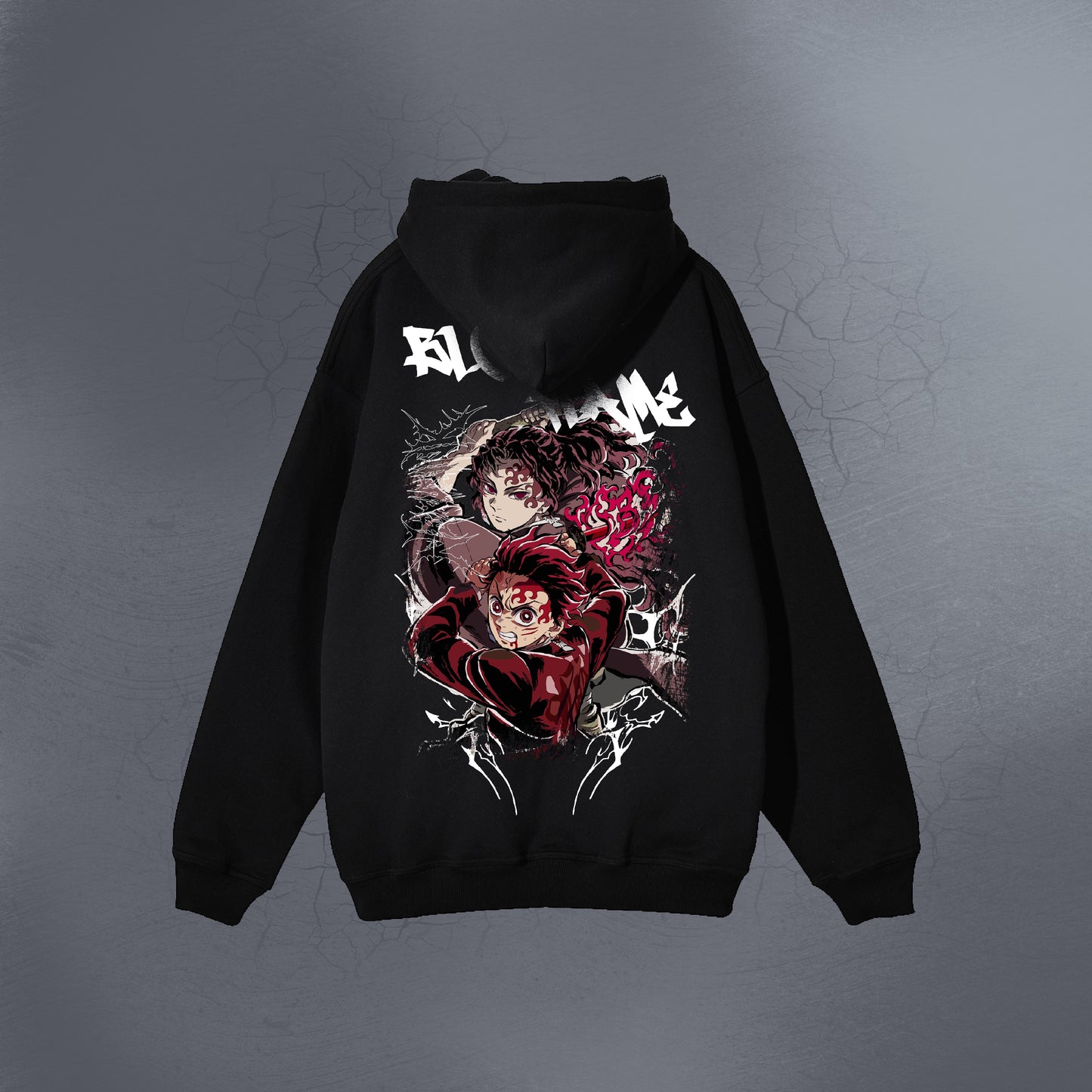 BLOOD FLAME BLACK HOODIE