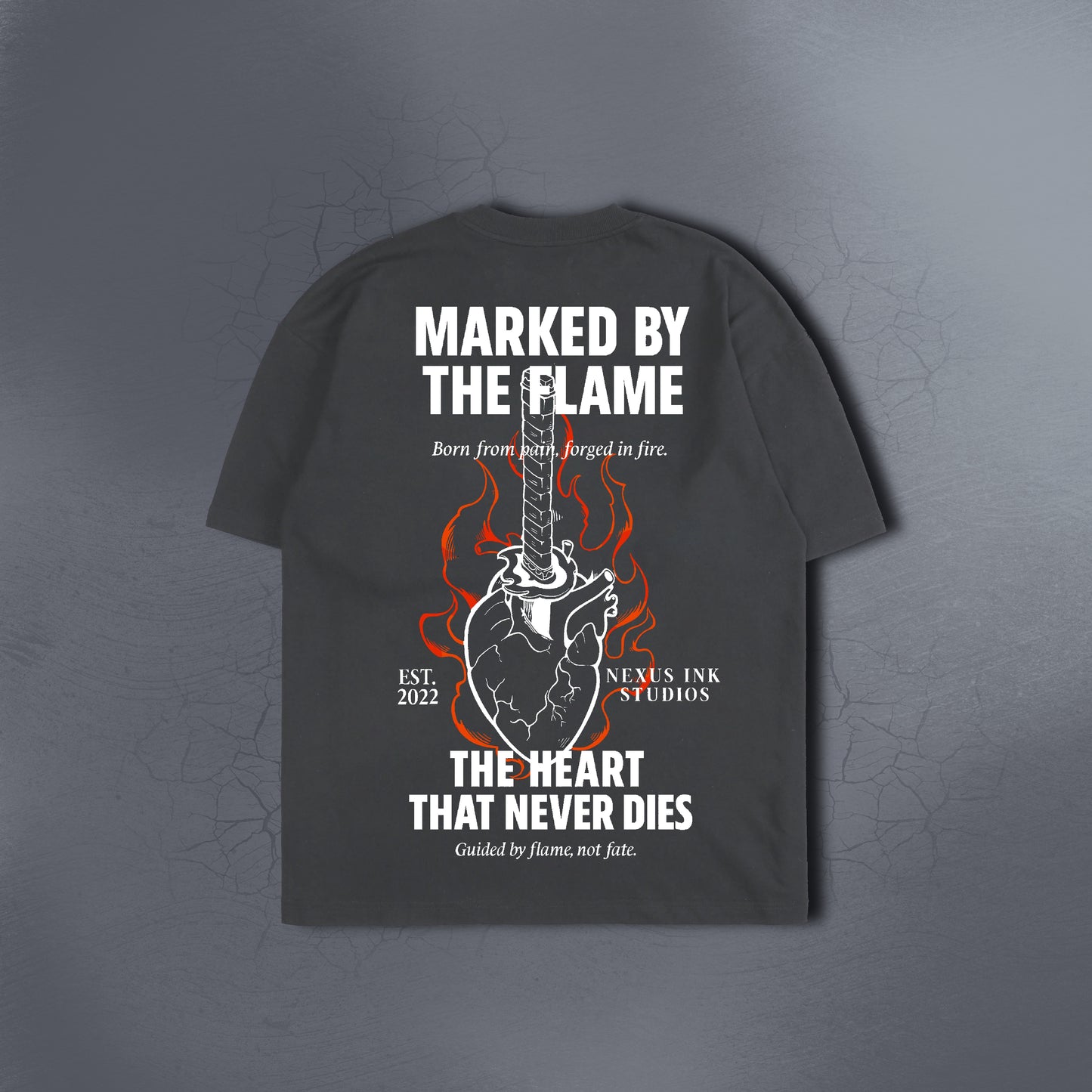MARKED BY THE FLAME GRAY TEE