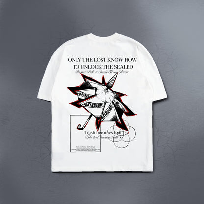 TRASH BECOMES TOOL WHITE TEE