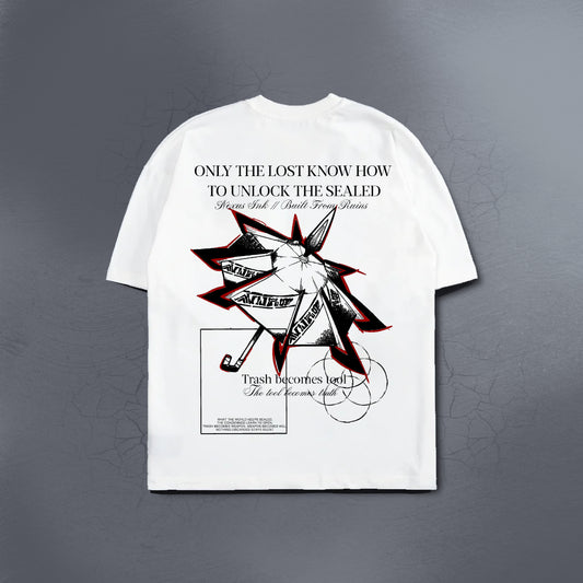 TRASH BECOMES TOOL WHITE TEE