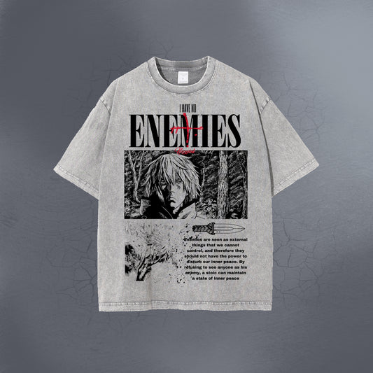 I HAVE NO ENEMIES GRAY TEE