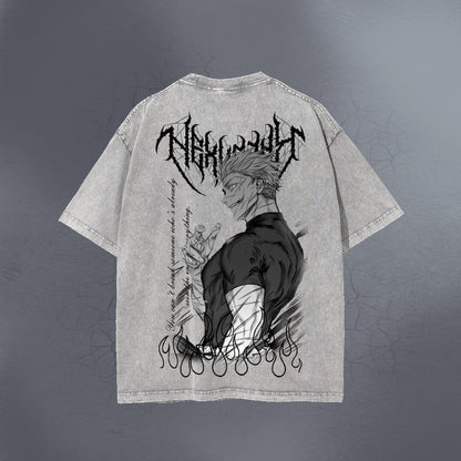 EYES OF GOD ACID WASHED GRAY TEE