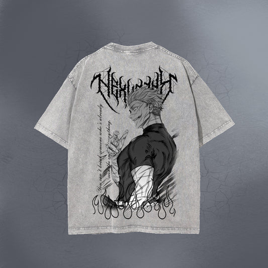 EYES OF GOD ACID WASHED GRAY TEE