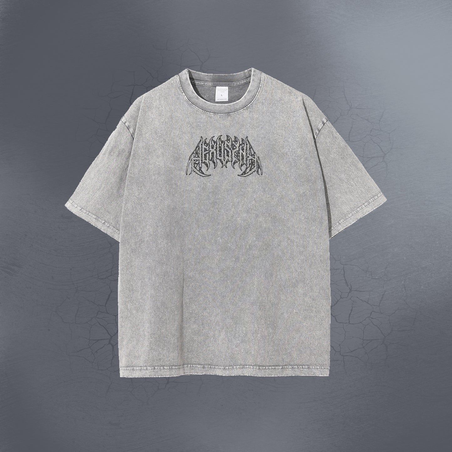 EYES OF GOD ACID WASHED GRAY TEE