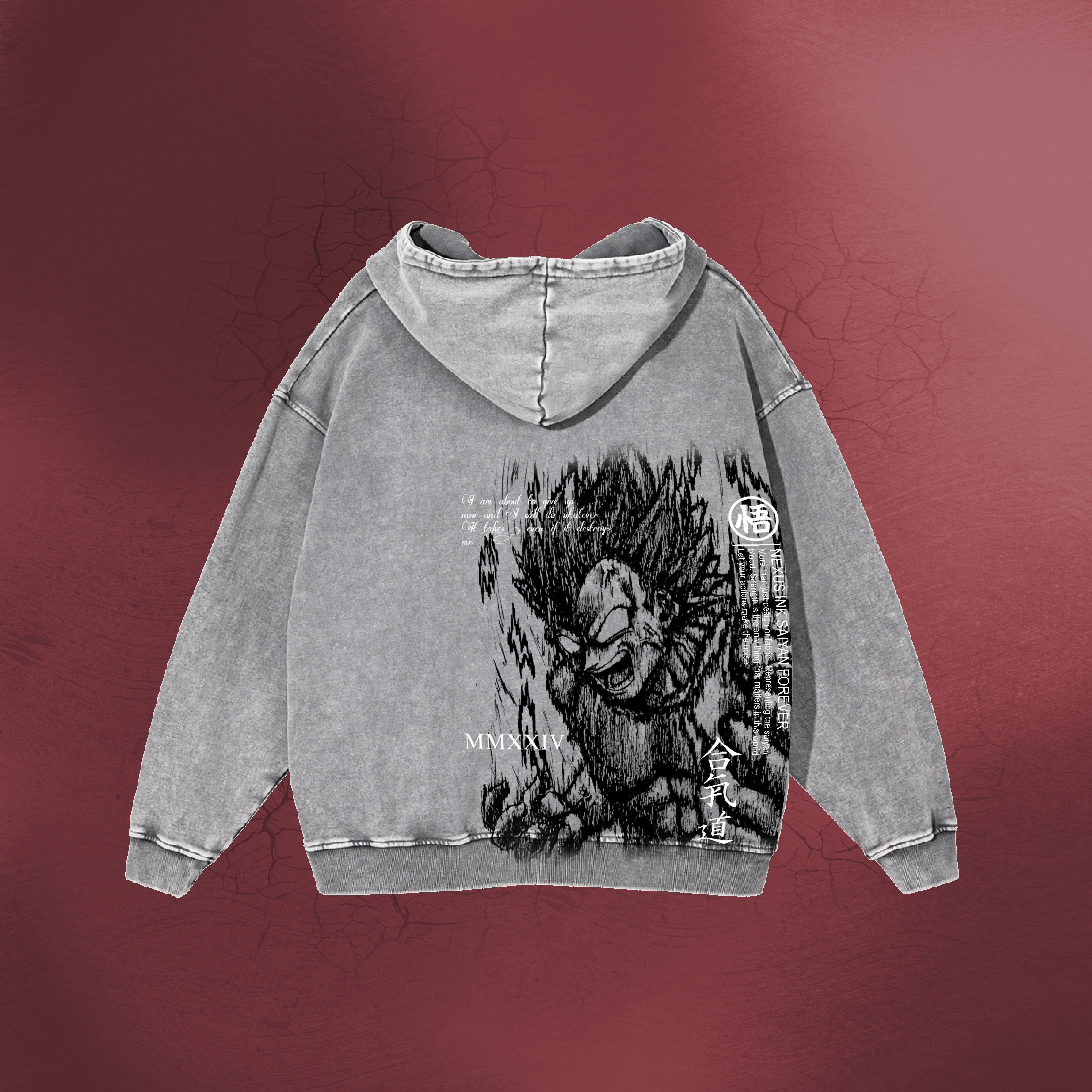 PRINCE RAGE GREY HOODIE – Nexus ink