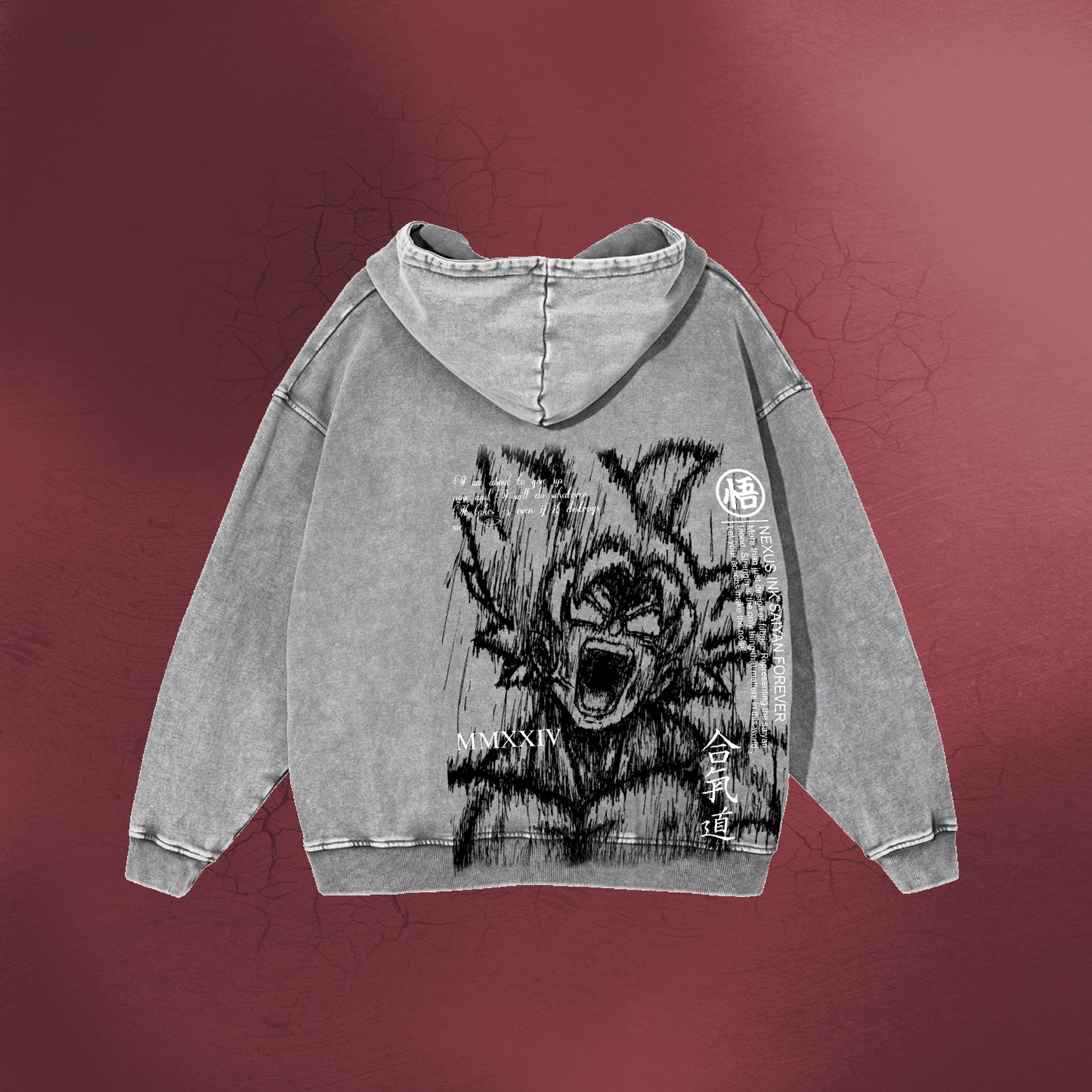 FIGHTER RAGE GREY HOODIE