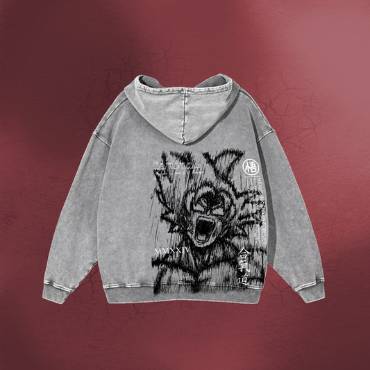 FIGHTER RAGE GREY HOODIE