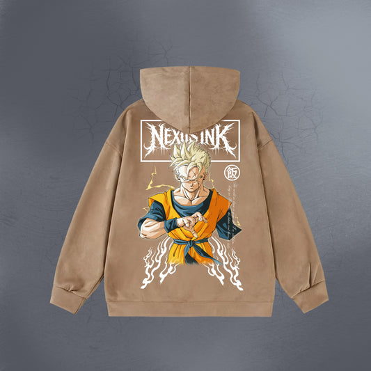 WARRIOR OF THE FUTURE BROWN HOODIE