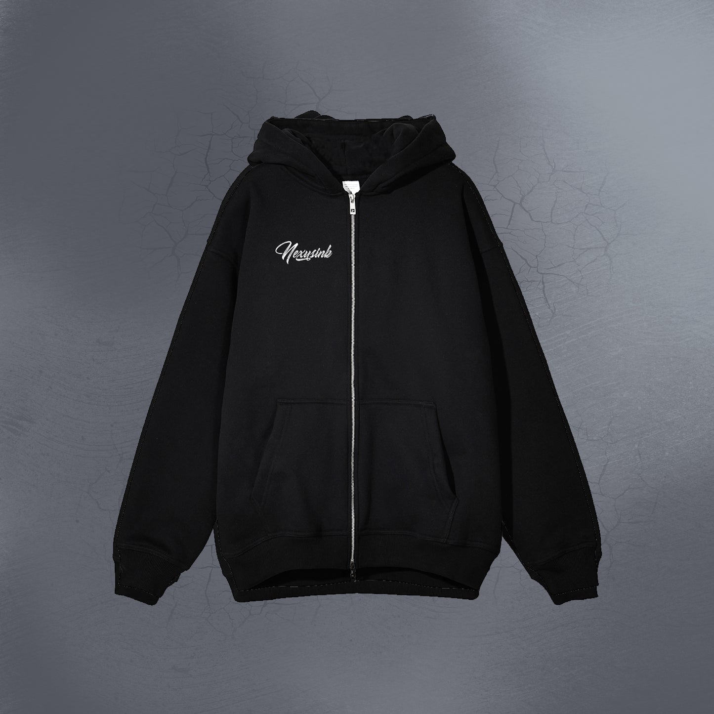 WEIGHT OF THE FUTURE BLACK  ZIP UP HOODIE