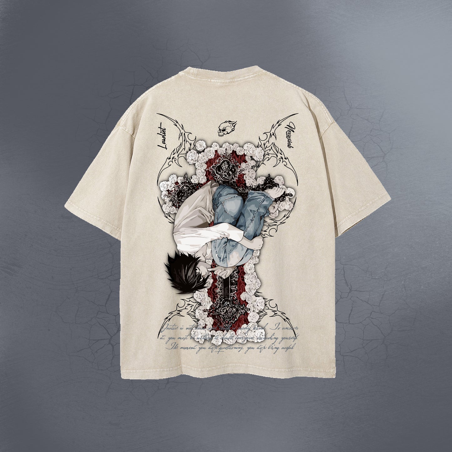 TRUST NO ONE BEIGE TEE