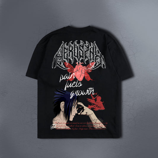 PAIN FUELS GROWTH BLACK TEE