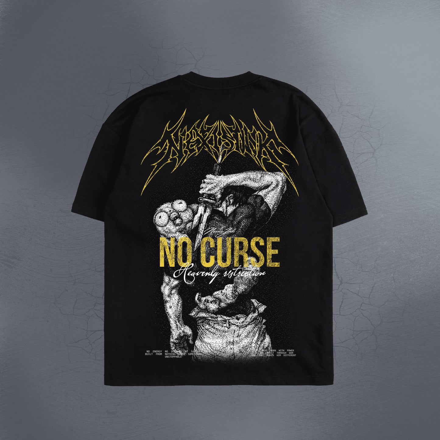 NO CURSE BLACK TEE