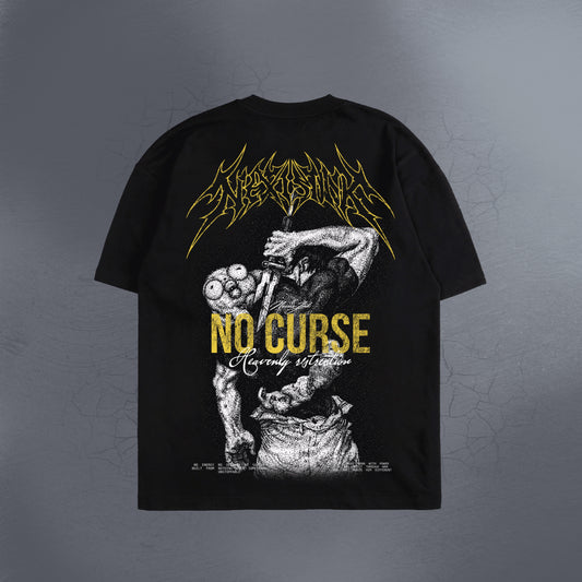 NO CURSE BLACK TEE