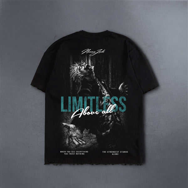 LIMITLESS DISTRESSED BLACK TEE