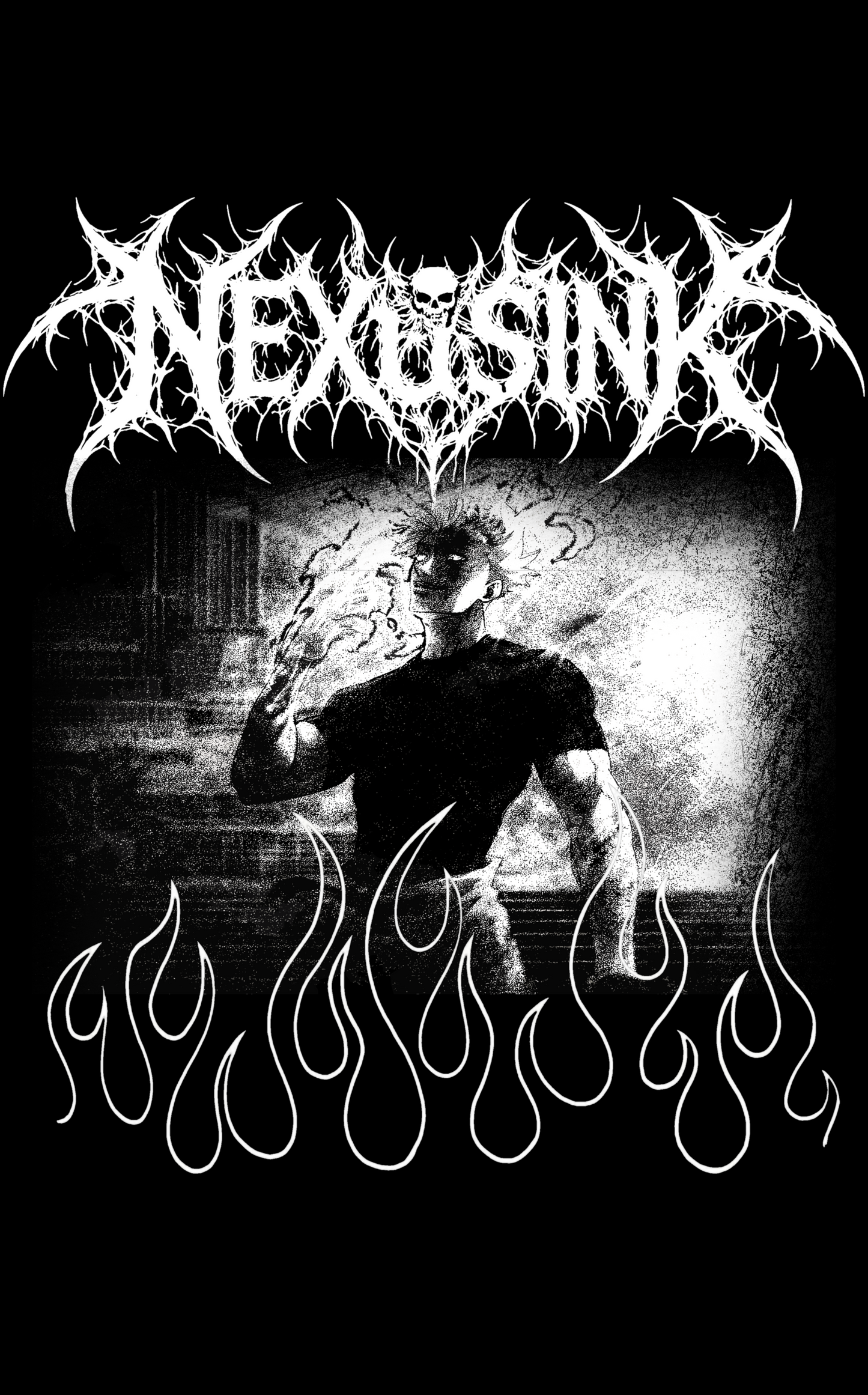 LIMITLESS DISTRESSED BLACK TEE