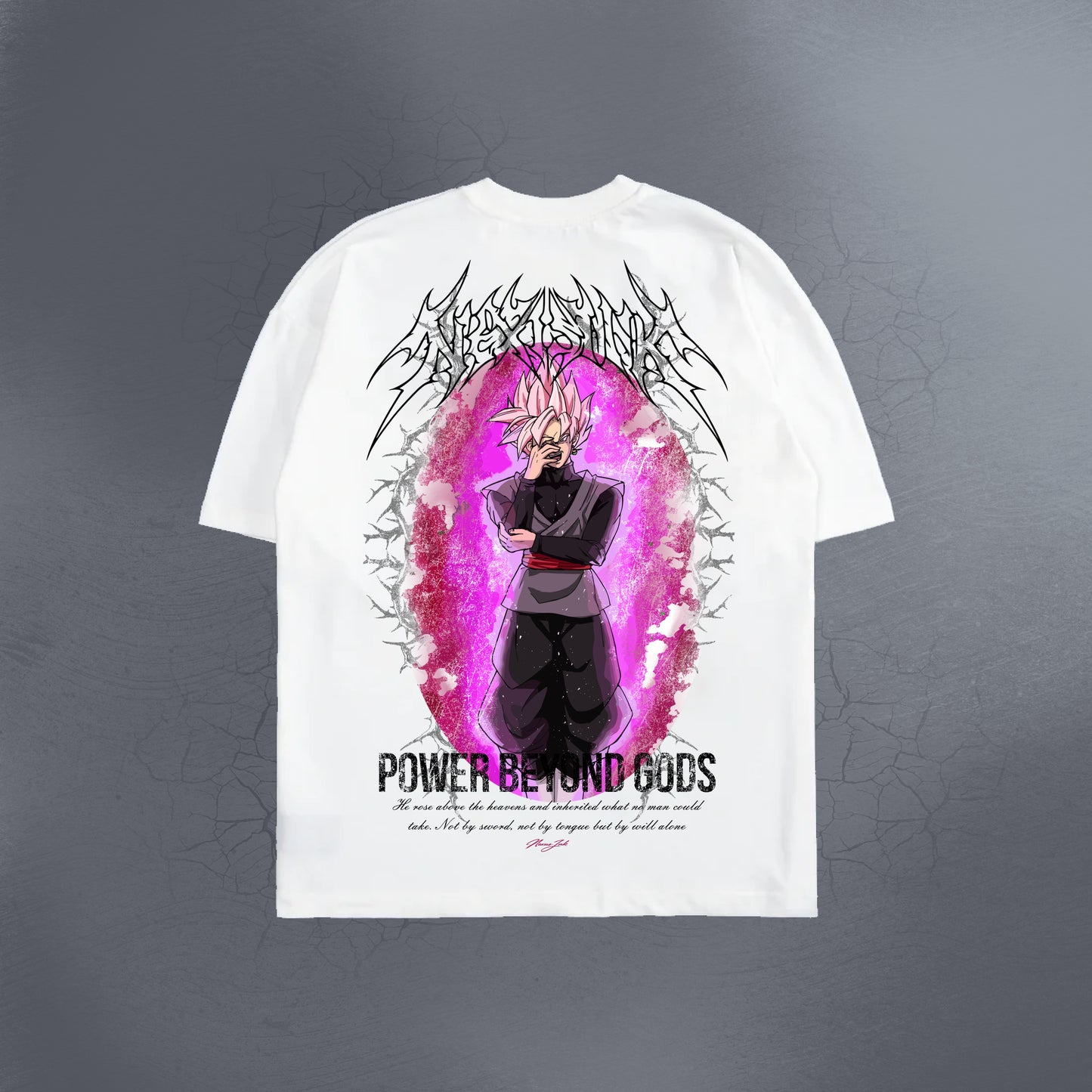 BEYOND GODS WHITE DISTRESSED TEE