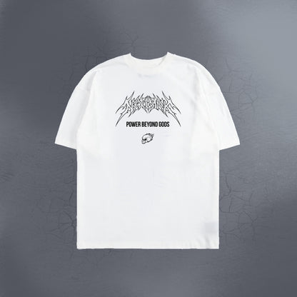 BEYOND GODS WHITE DISTRESSED TEE